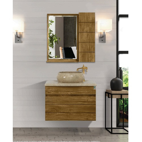 فول ست روشویی کابینتی کاکتوس مدل simakan60 کد 2003 (طرح چوب)