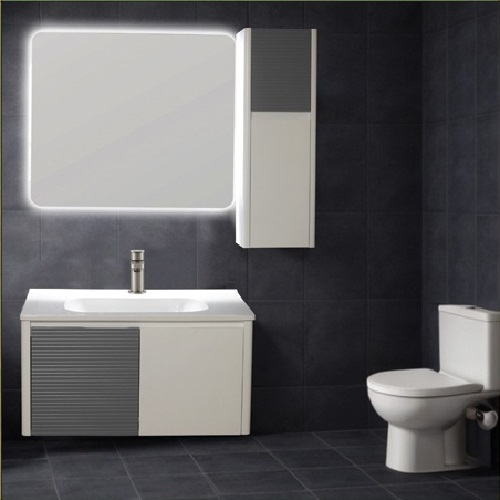 فول ست روشویی کابینتی لاکسورا مدل L243 سایز 80 (سفید، طوسی)